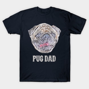 Pug Dad Father's Day Gift T-Shirt